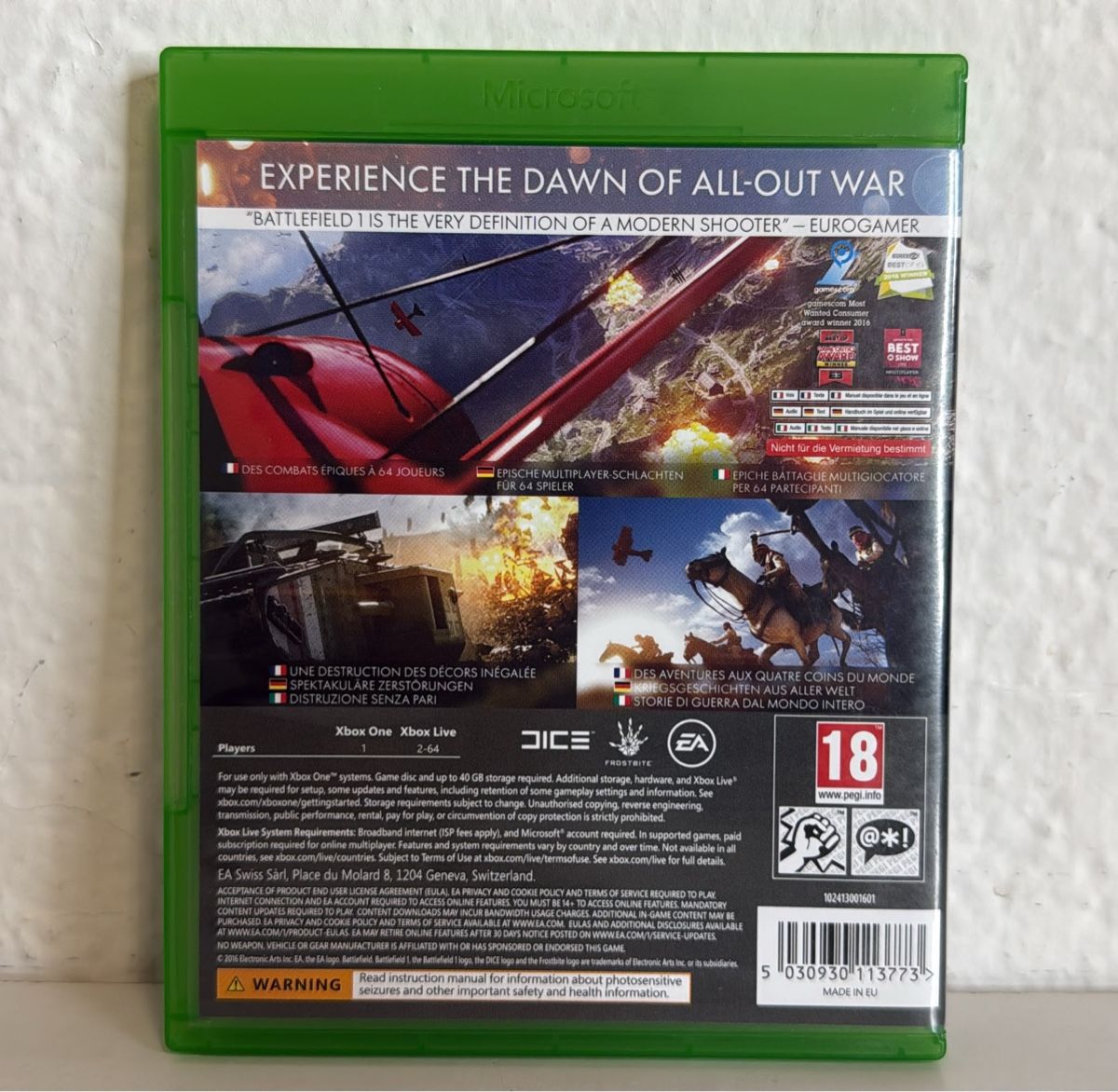 Microsoft Giochi: Xbox One Battlefield 1 game – Usato da Ehrendingen venduto da bubulence 1