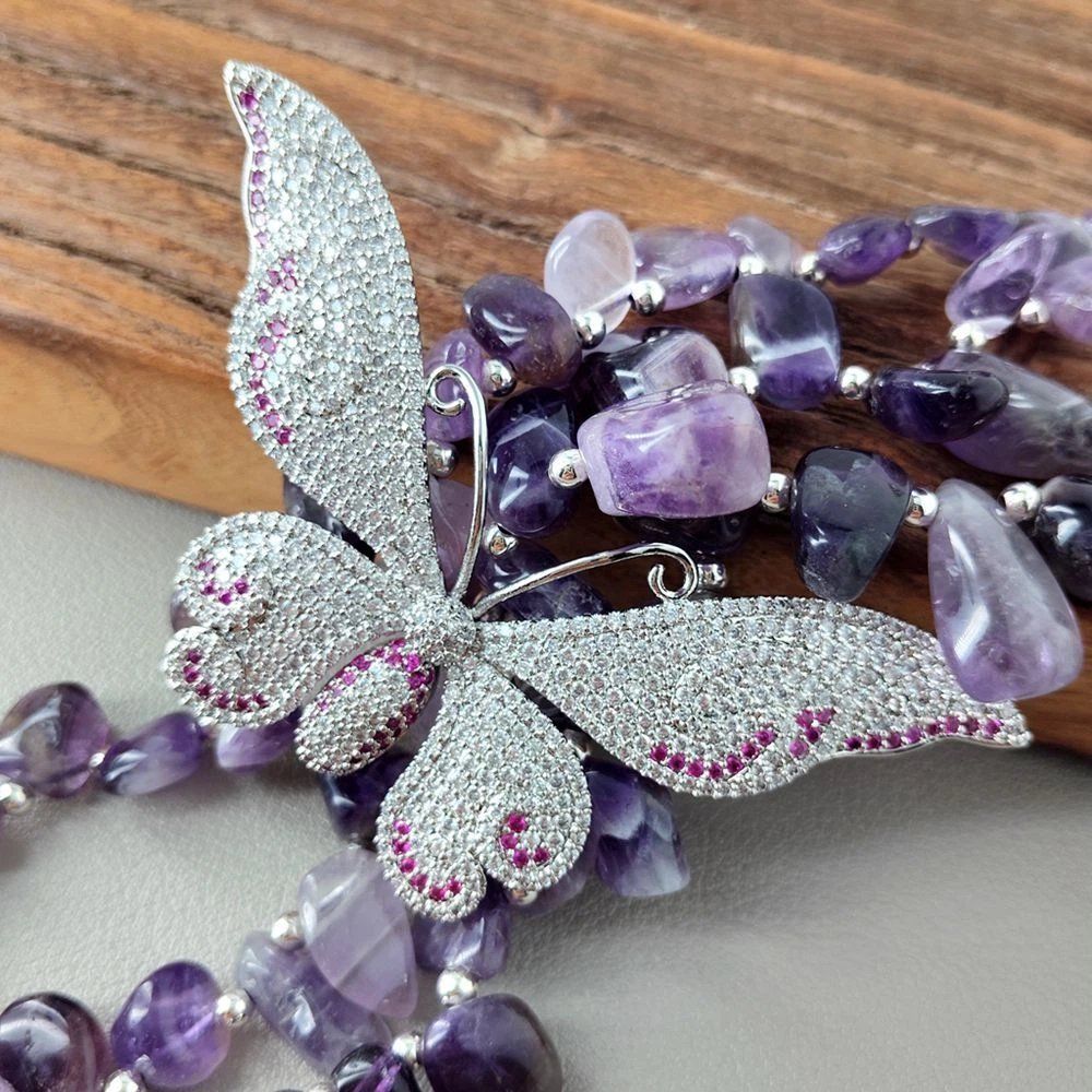 Bracciali & Braccialetti: Schmetterling Amethyst Armband Bracelet Améthyste – Nuovo (secondo la descrizione) da Prilly venduto da ilyria73