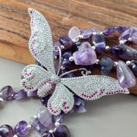 Schmetterling Amethyst Armband Bracelet Améthyste