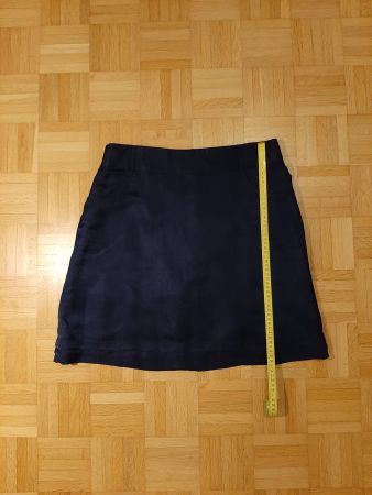 Damenrock dunkelblau Grösse 36 A-Linie Leinen-Mix neu