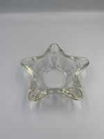 Glas Schale in Stern Form, Vintage Design, Durchmesser 17cm