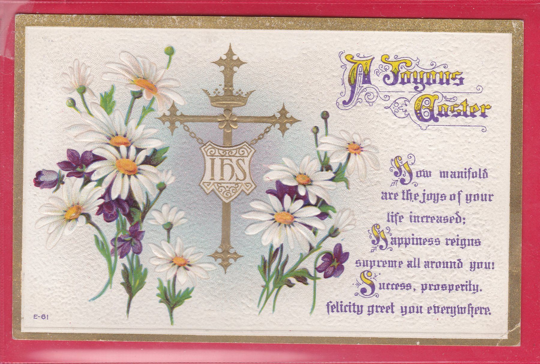 Ansichtskarten: PRÄGEKARTE, A JOYOUS EASTER, – Gebraucht aus Oberrieden von Gebirgsstelze