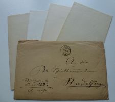 Radelfingen ++ Brief mit altem Schreiben aus dem Jahr 1874