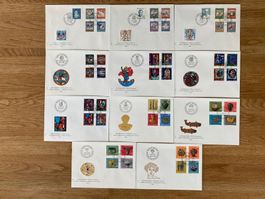 FDC Pro Patria 1965 - 1975 / 11 Stück