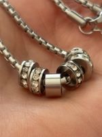 Luxus Elegante Kette  Edelstahl Farbe :Silber
