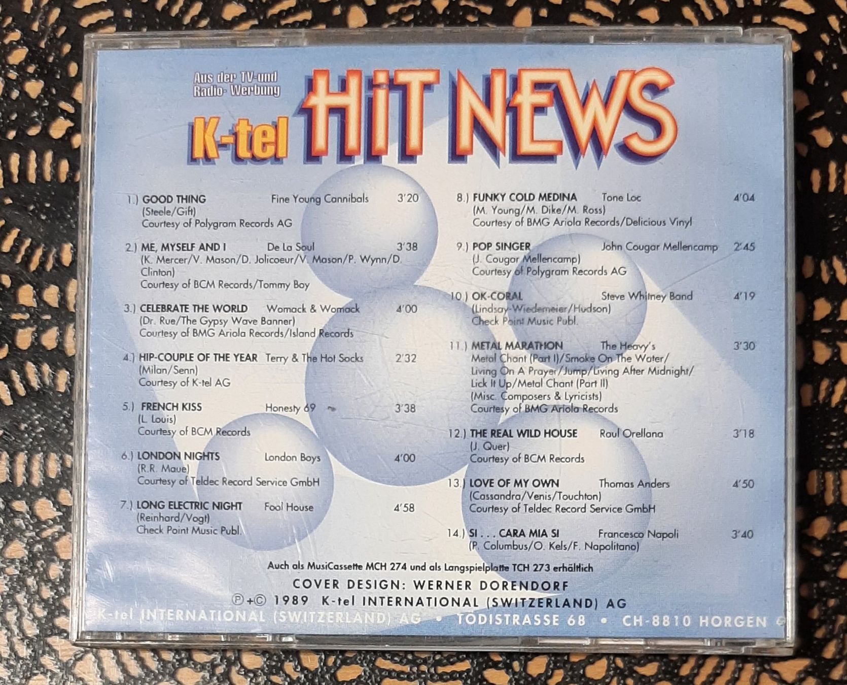 CD: Hit News 1 (1989), Hit Compilation CD Sampler 1989 – Usato da Schönenberg TG venduto da Gregolino76 1
