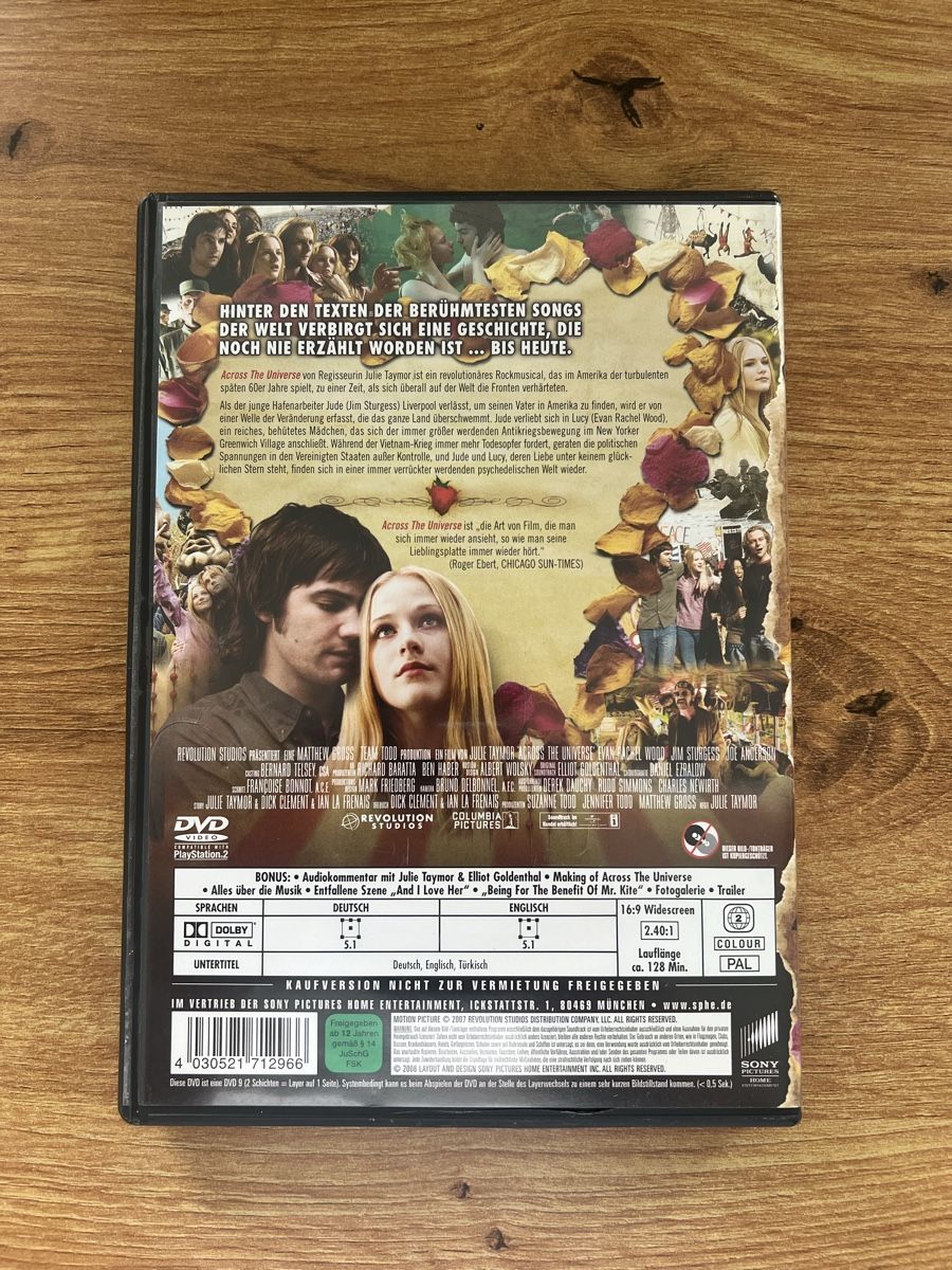 Tutti i DVDs: Across the Universe DVD – Usato da Thun venduto da Just-for-you 1