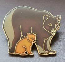 U584 - Pin Bär Bärenmutter & Bärenjunges