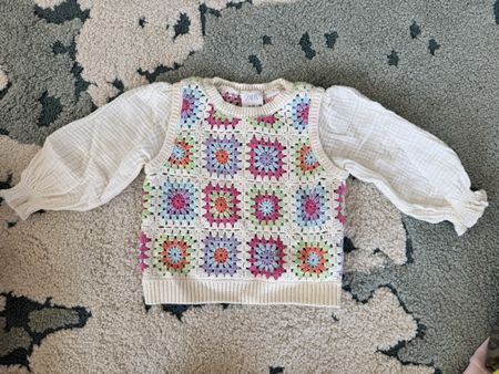 Zara Baby Girl Sweater Size 12-18 Months Multicolor Crochet