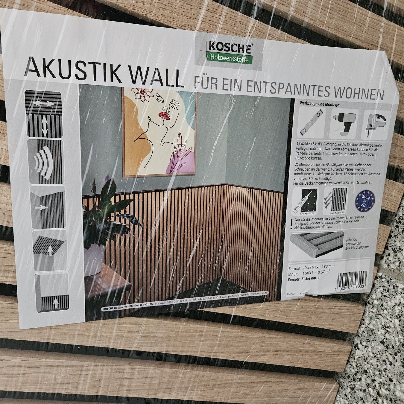 Altri accessori: Akustik Wandpaneel Eiche Optik - Neu und Originalverpackt – Nuovo (secondo la descrizione) da Herrliberg venduto da daki0017 1