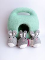 Lovevery Bunnies Felt Burrow Kaninchen Filzbau Lapin Babbler