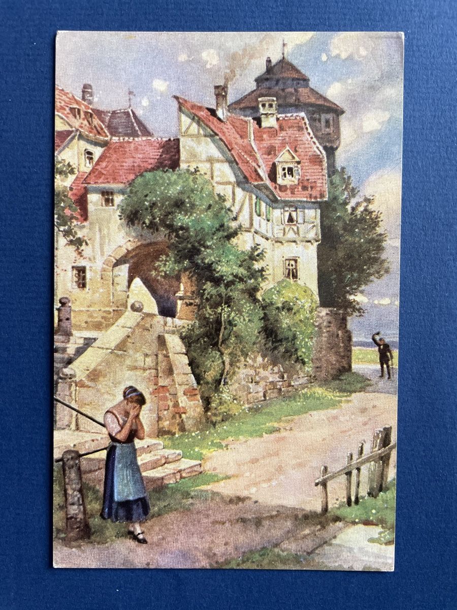 Cartoline postali: Alte Ansichtskarte, Adieu.... E. Schlemo, Top, Rarität – Usato da Neuhausen am Rheinfall venduto da Arielle55