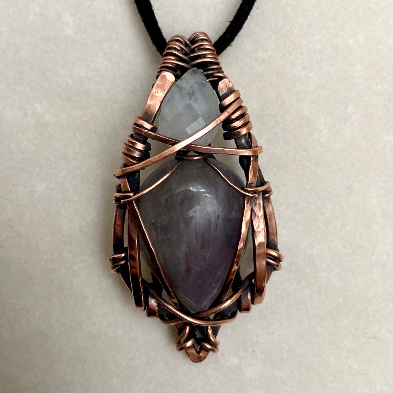 Catenine: Anhänger mit Amethyst und Mondstein – Nuovo (secondo la descrizione) da Solothurn venduto da Kiki_Di 5