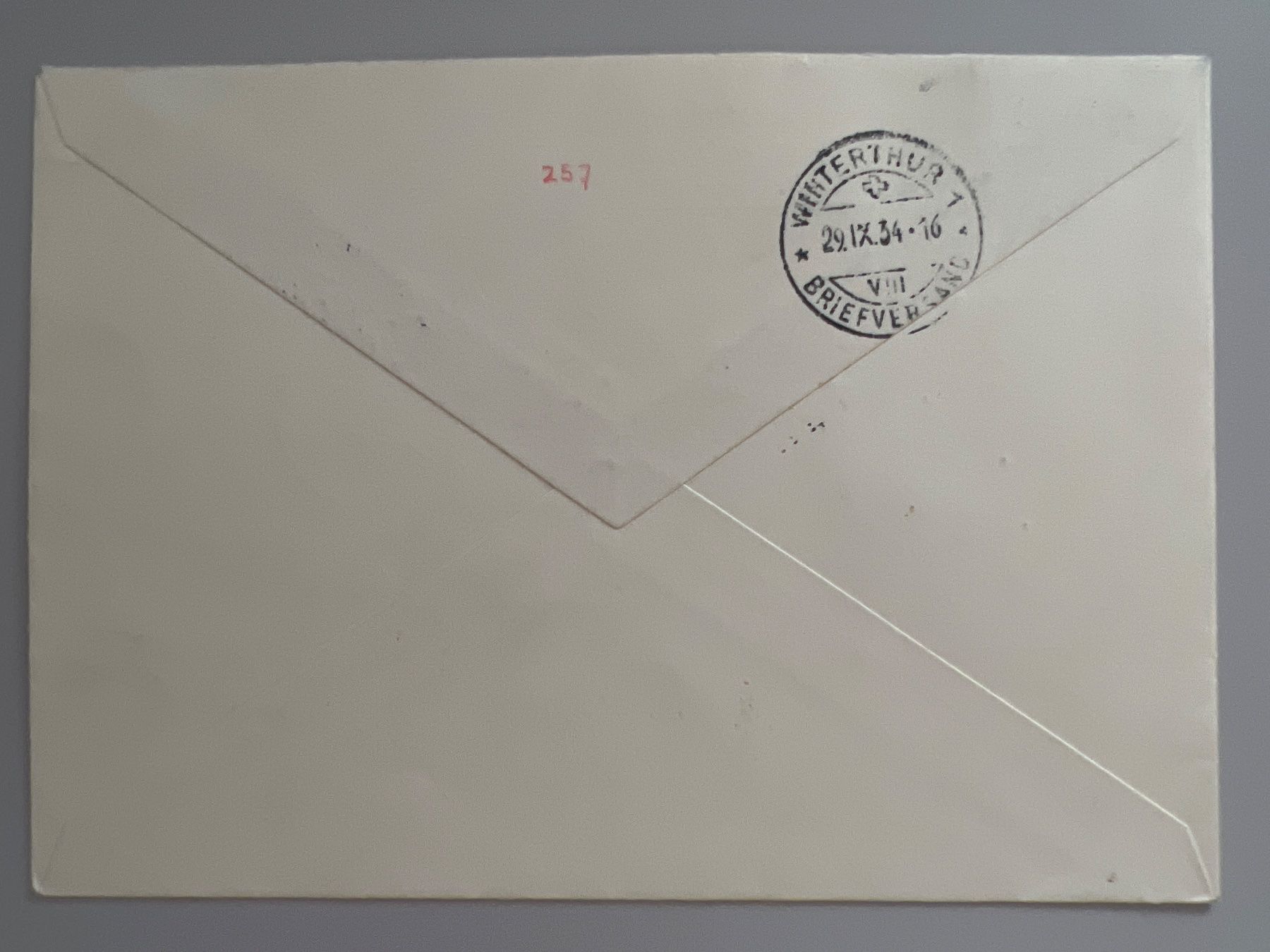 Tutti i francobolli: 1934 NABA Einges. Brief Frankatur Nr.155+197 – Nuovo (secondo la descrizione) da Buchrain venduto da wmm 1