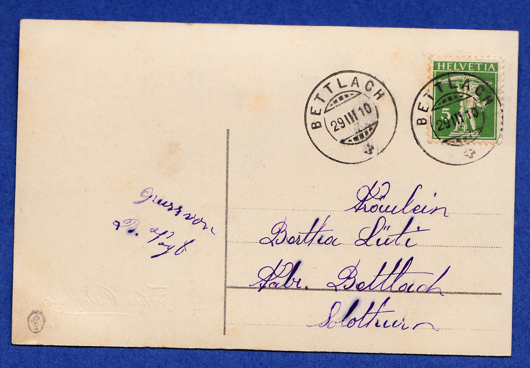 Cartoline postali: AK - Frohes Osterfest - 3 Bibeli mit Eierhäuschen – Usato da Zürich venduto da Adebar0 1
