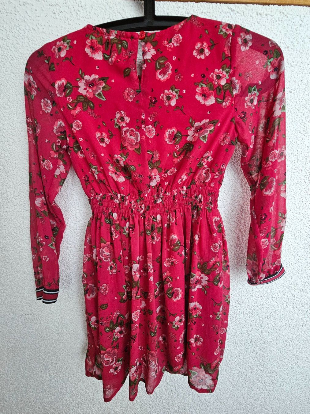 C&A Vestiti & Gonne: Rot, geblumtes Kleid Gr. 128 – Usato da Staffelbach venduto da Frisco77 3