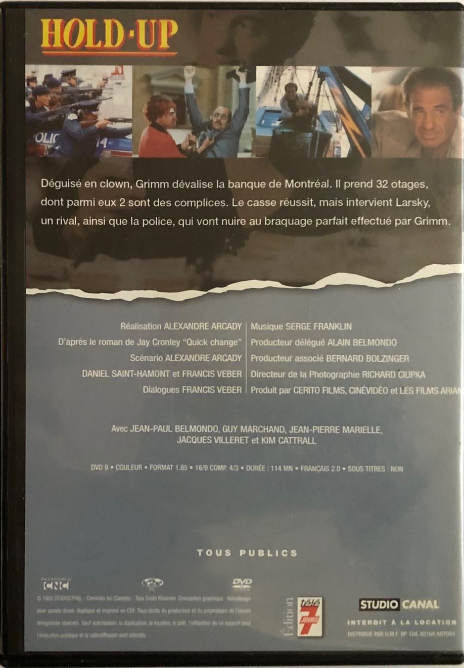 Tutti i DVDs: JEAN-PAUL BELMONDO - HOLD-UP – Usato da Poliez-Pittet venduto da Newtown-Records 1