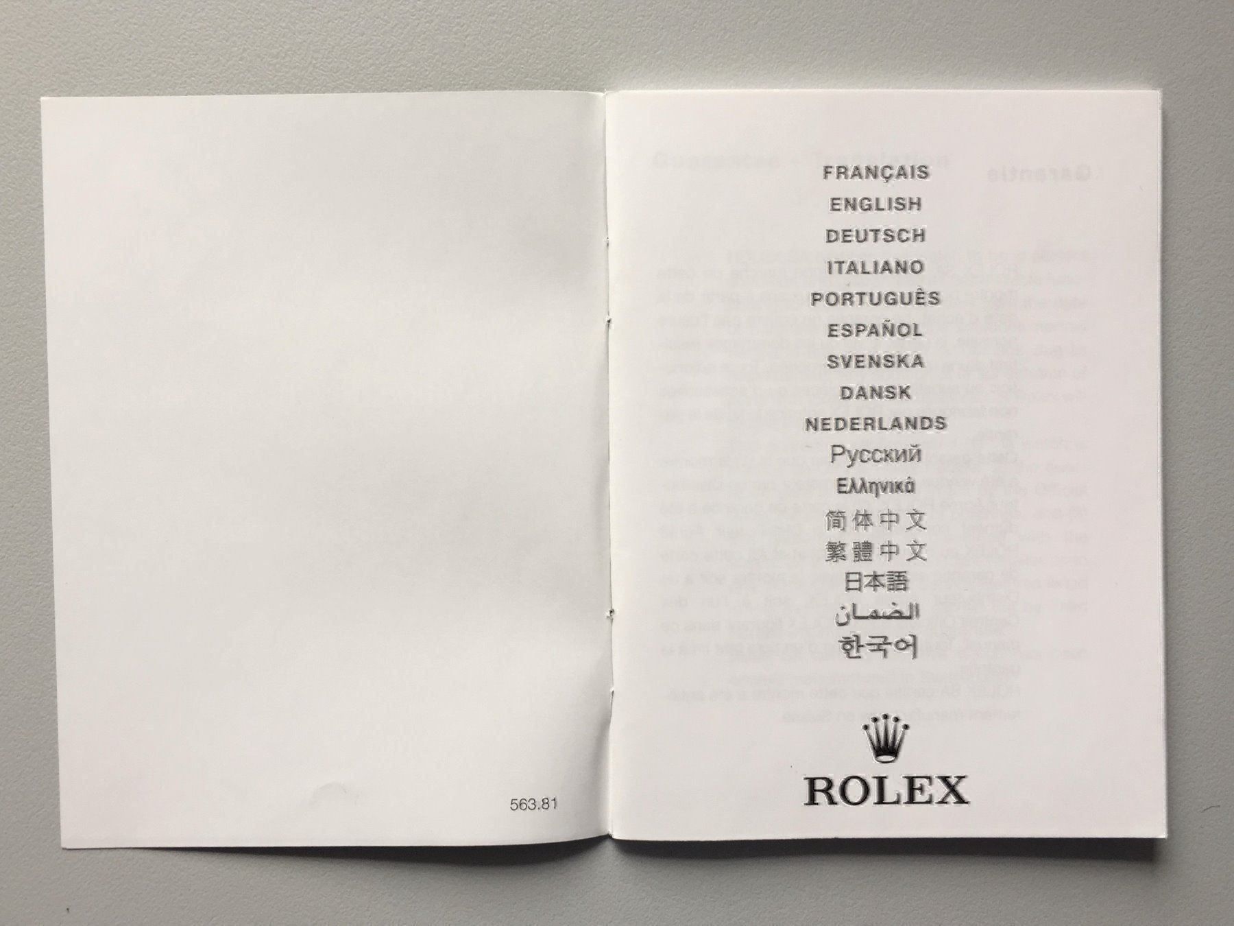 Rolex Orologi: ROLEX Manuel de Garantie – Nuovo (secondo la descrizione) da St. Gallen venduto da galluswatches 2