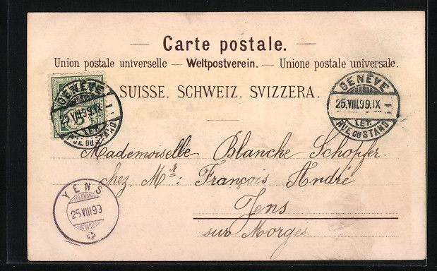 Ansichtskarten: Litho Neuchâtel, Gebäudeansicht, Stras – Gebraucht aus Berlin von bartko-reher 1