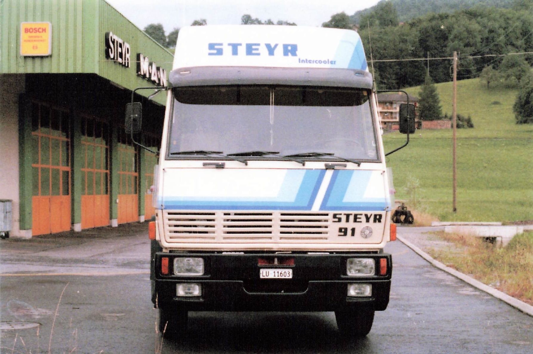 Cartoline postali: LU Steyr 91 Intercooler camion foto – Usato da Biasca venduto da Blenio71