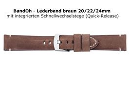 Uhrenband BandOh 24mm braun Quick Release