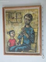 Lithografie Miguel Ibarz "Flautista" Signiert & Nummeriert