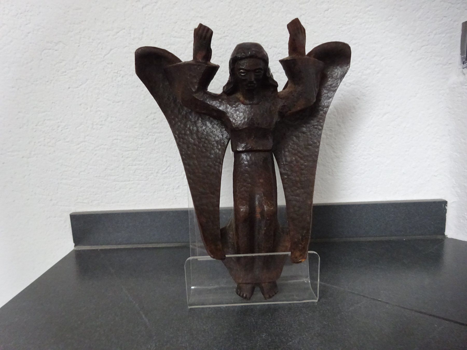 Sculture & Statue: Engel Eisen Krippe – Usato da Esslingen venduto da eintagammeer 1