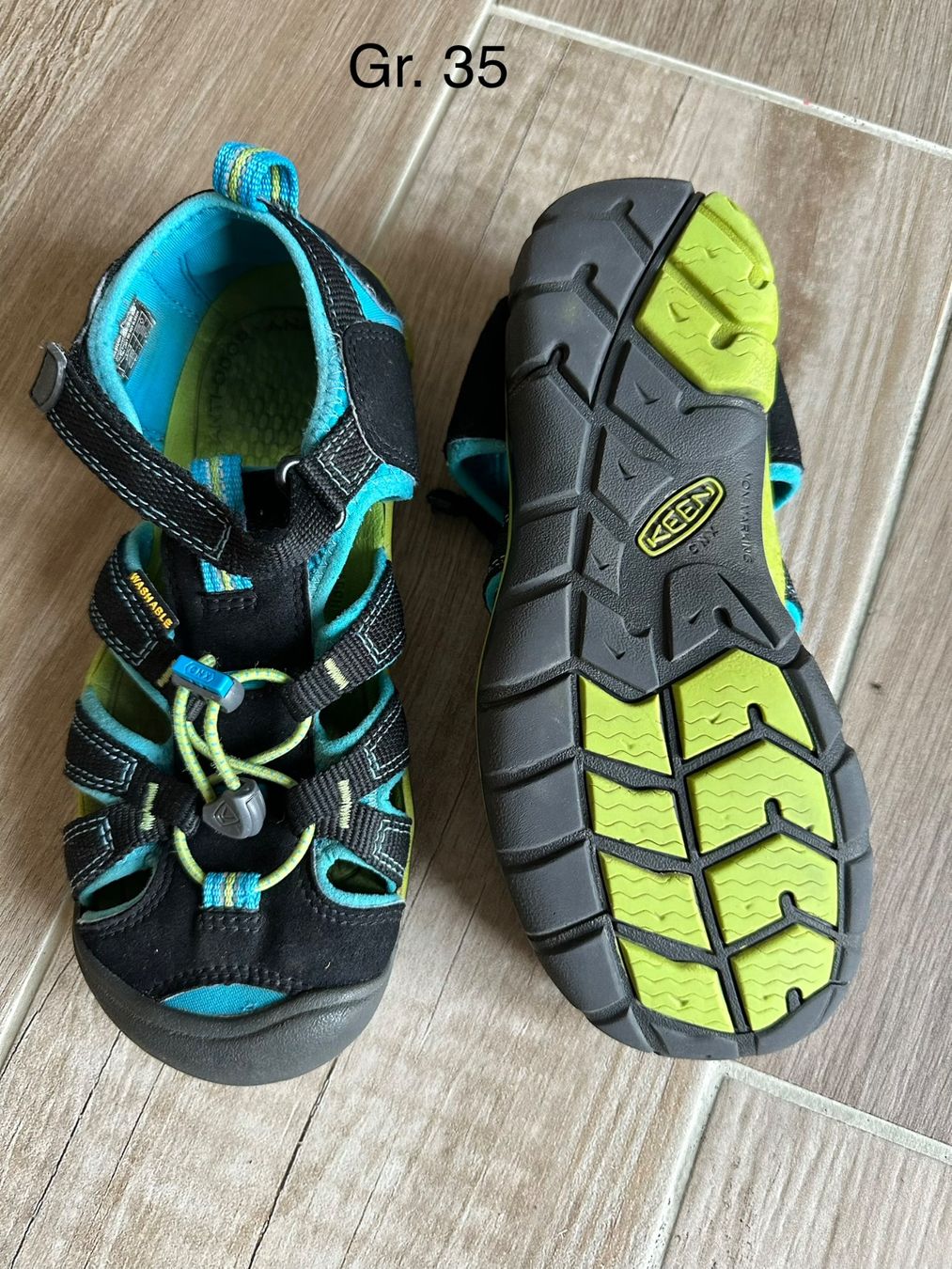 Keen Scarpe per ragazzi: Keen Sandalen Gr. 35 schwarz-blau – Usato da Rudolfstetten venduto da Joyw