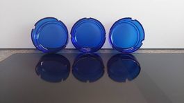 Aschenbecher 3 Stk Glas blau (Set)