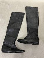 Vibram Leder Overknee Stiefel, Grösse EU36