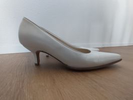 Pumps, echtes Leder, weiss