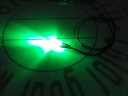 LED 3mm verkabelt, 12V DC, grün
