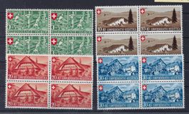 1945 Pro Patria Viererblocks postfrisch   15972