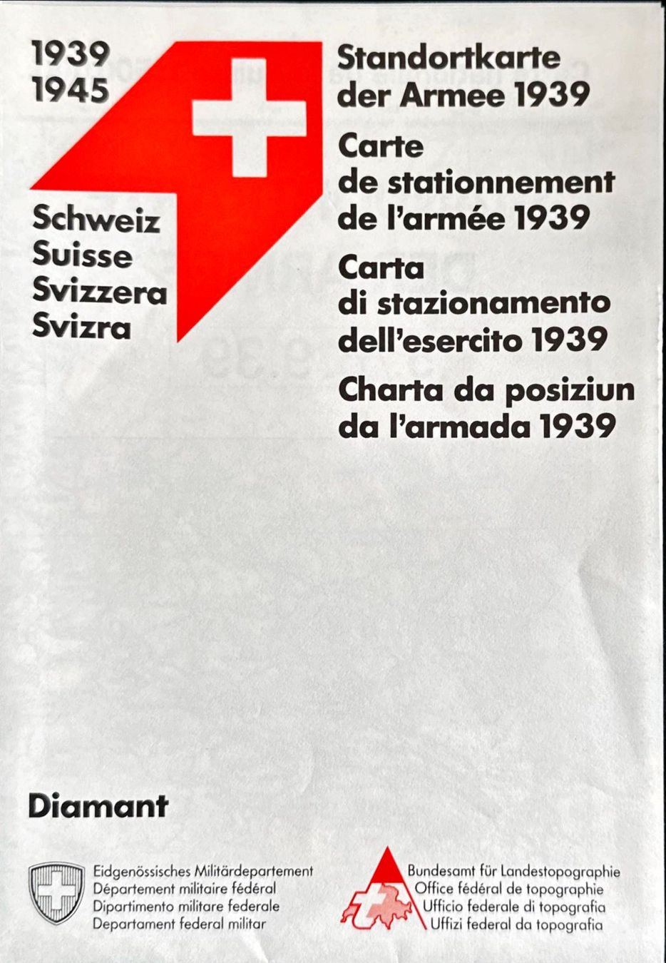 Documenti: Standortkarte der Armee 1939 – Usato da Winterthur venduto da Sawomiju