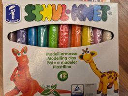 Schul-Knet Knete Modelliermasse 19 Farben Vegan Neu