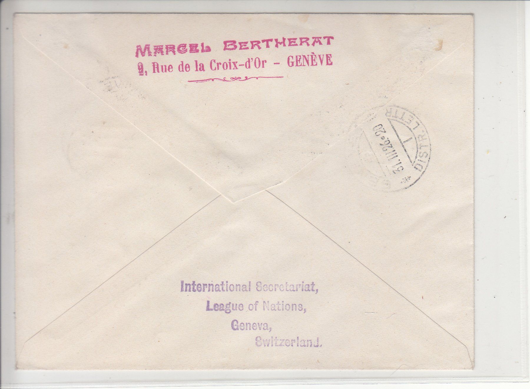 Buste & buste per spedizione: PRO JUVENTUTE 1925 SUR LETTRE RECOMMANDEE + CACHET SOCIETE – Usato da Bex venduto da 29lpc61 1
