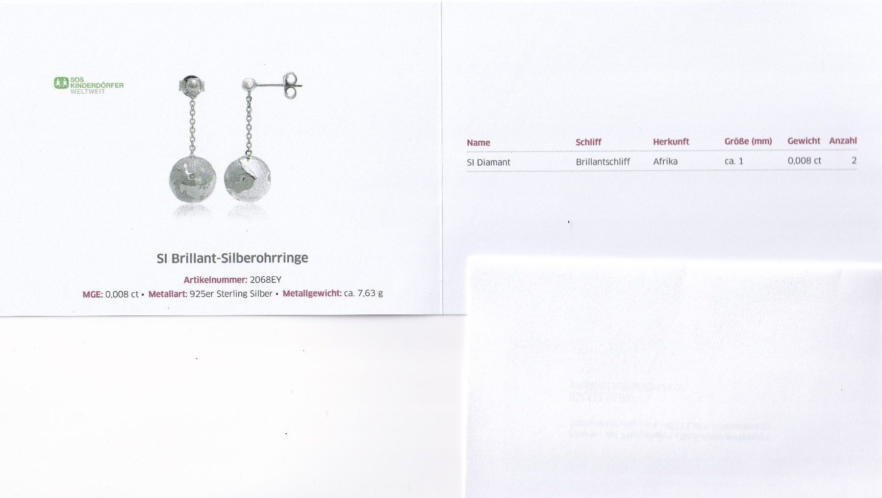 Ohrringe & -stecker: Echtschmuck: SI Brillant-Silberohrstecker, vergoldet – Neu (gemäss Beschreibung) aus Zuchwil von maumauchi 1