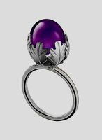 Bague BACCARAT-Paris „Murmure“, Argent 925, Cristal violet