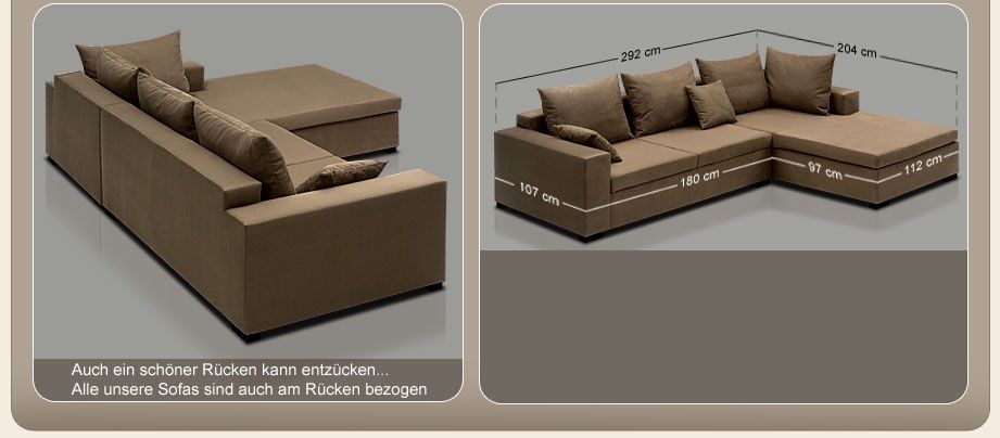 Divani: Traumhaftes Ecksofa Couch Sofa Chocolino braun NEU – Nuovo e nell'imballaggio originale da Schaffhausen venduto da Spezialist 4