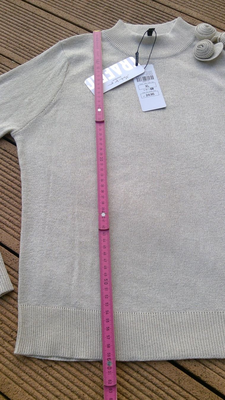 Maglioni & Felpe: Pullover beige doré 3x fleurs CHICOREE, taille XL, NEUF – Nuovo e nell'imballaggio originale da Agiez venduto da chouchanelle 7
