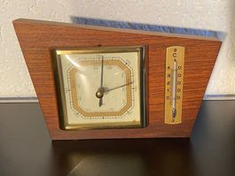 1) Vintage Wetterstation Barometer Thermometer 60er Jahre