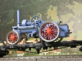 Märklin 84663 _ Flachwagen mit Ladegut Lokomobile _ Spur H0
