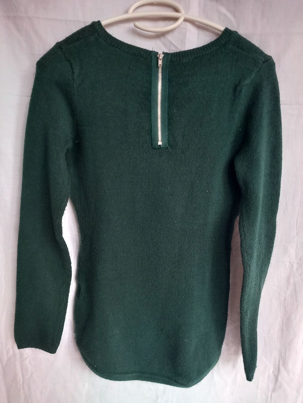 Pullover & Sweatshirts: Pull vert à col rond avec fermeture éclair – Gebraucht aus Faoug von per_kp6r 1