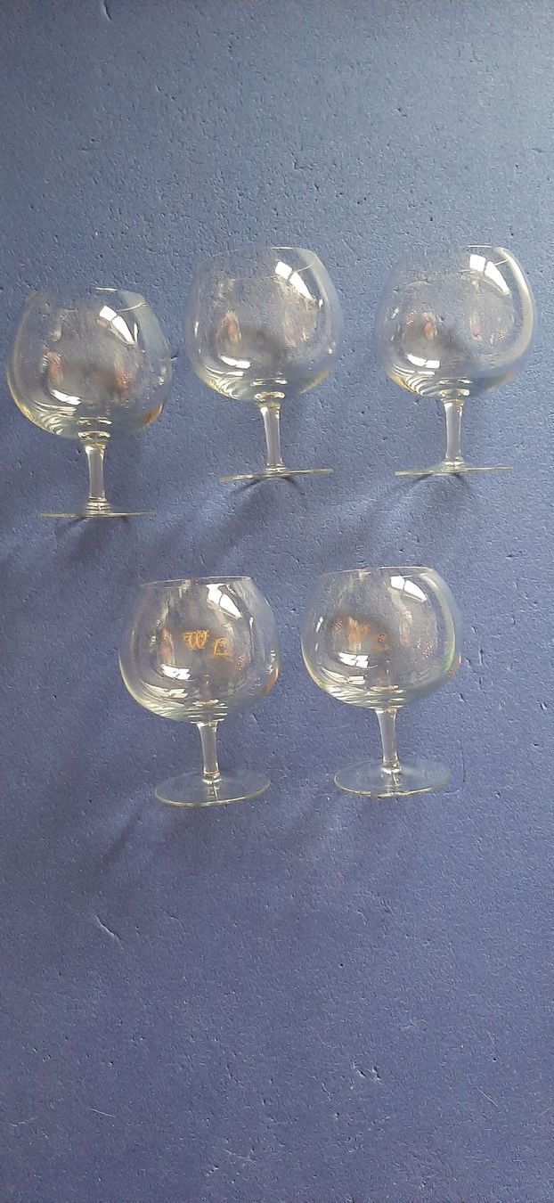 Gläser: 5 Stück edle Cognac-Schwenker mit Goldinitialien WL – Gebraucht aus Zuzwil SG von alfaromeo159ti 2