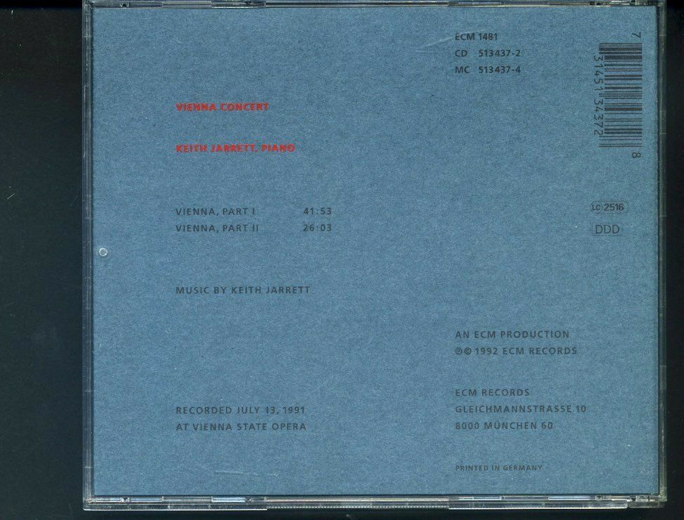 CD: Vienna Concert - Keith Jarrett – Usato da Delémont venduto da MaxPlan 1