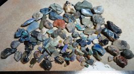 Schwarze Opale 834ct Lot Lightning Ridge Natur