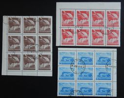 Jugoslawien Kat. 578-580 gest. Blöcke 1949 Kat. 45 Euro