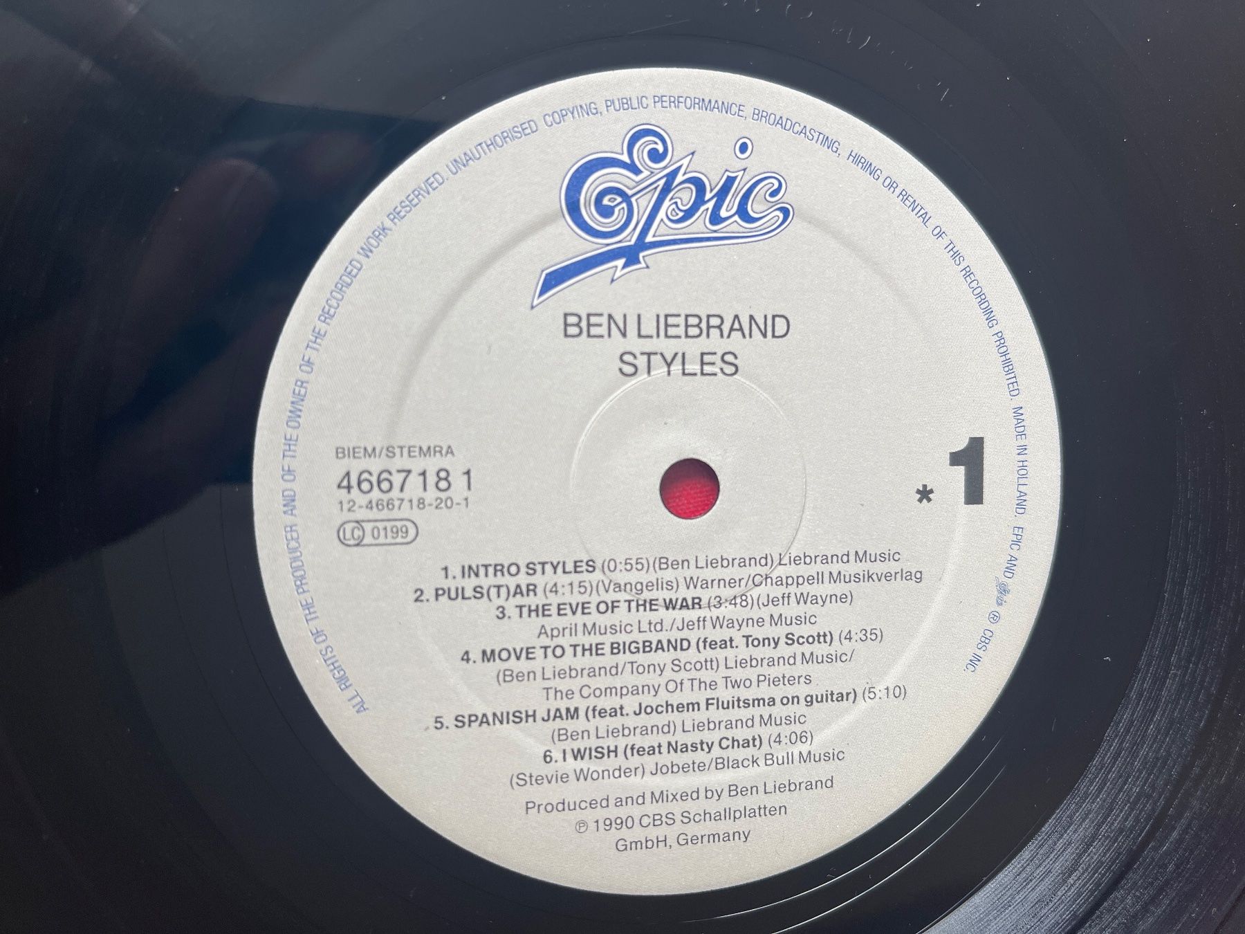 Dischi in vinile: A538/BEN LIEBRAND - STYLES – Usato da Frutigen venduto da Philippe_jsp 2