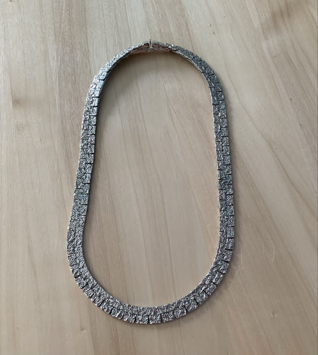 Catenine: Necklace silver geometric pattern 40cm length good condition – Usato da Basel venduto da cat_sq5m 1