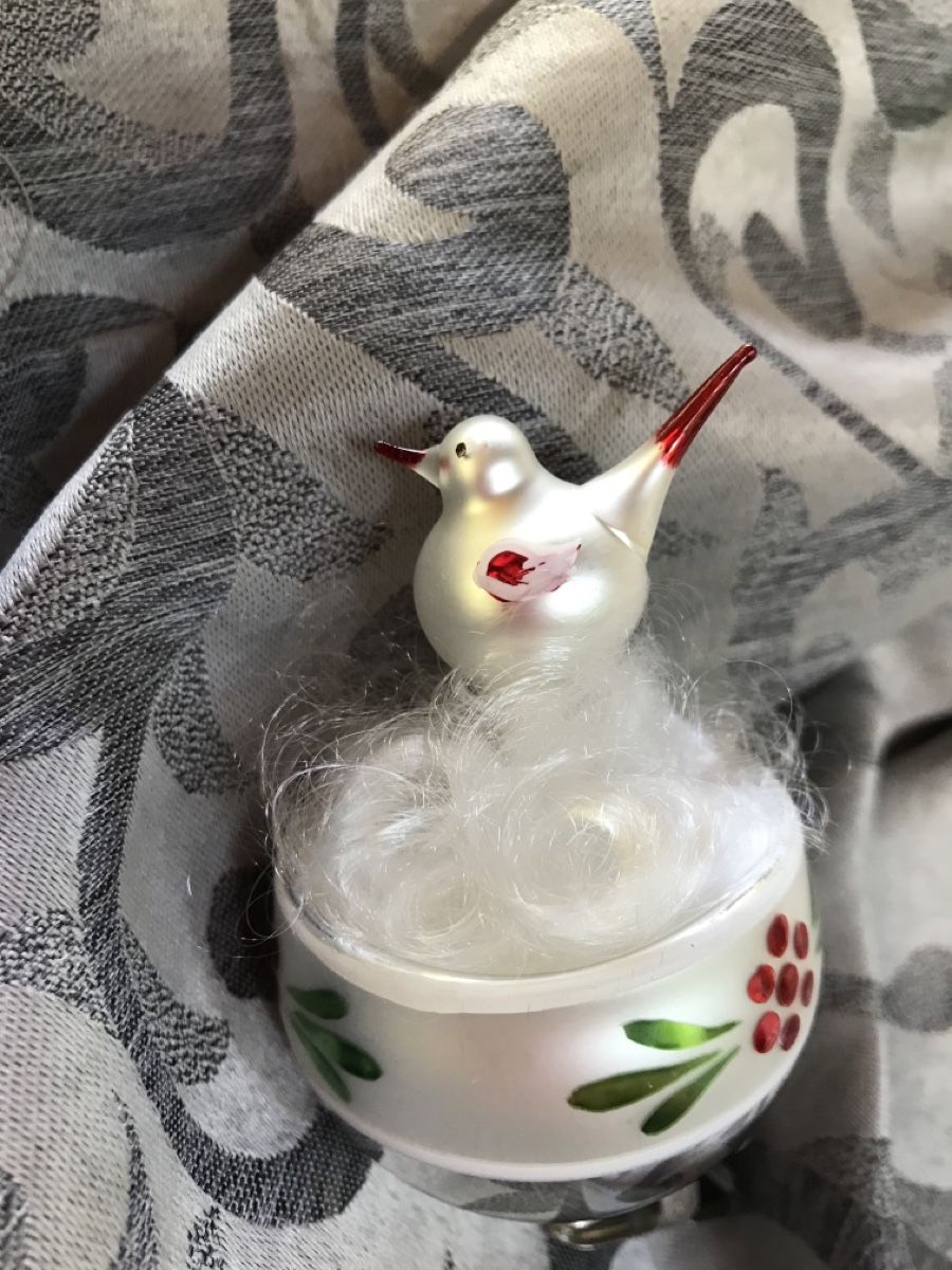 Tutte le decorazioni: Vogel im Nest nostalgischer Christbaumschmuck – Nuovo e nell'imballaggio originale da Alpnach Dorf venduto da marvo 1